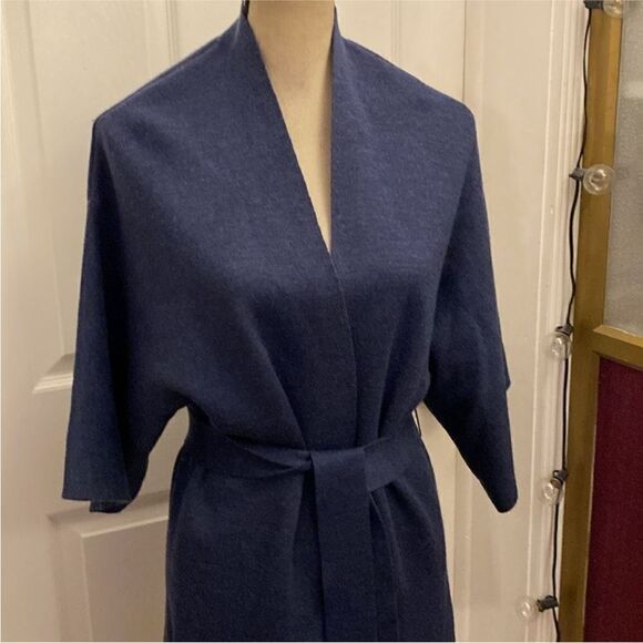 KOBI HALPERIN Elegant Blue Women's belted cardigan, XS-S - Picture 3 of 10